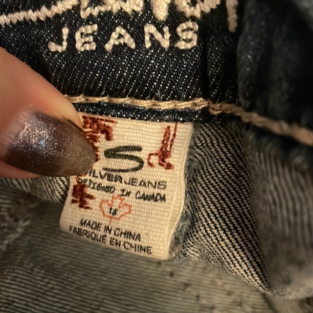 Silver jeans like new condition